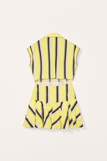 LIMITED EDITION STRIPED PUFF DRESS - Yellow by Zara - Image 5