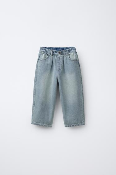 Zara 復古染燈籠牛仔褲 - 藍色 - 圖片 0