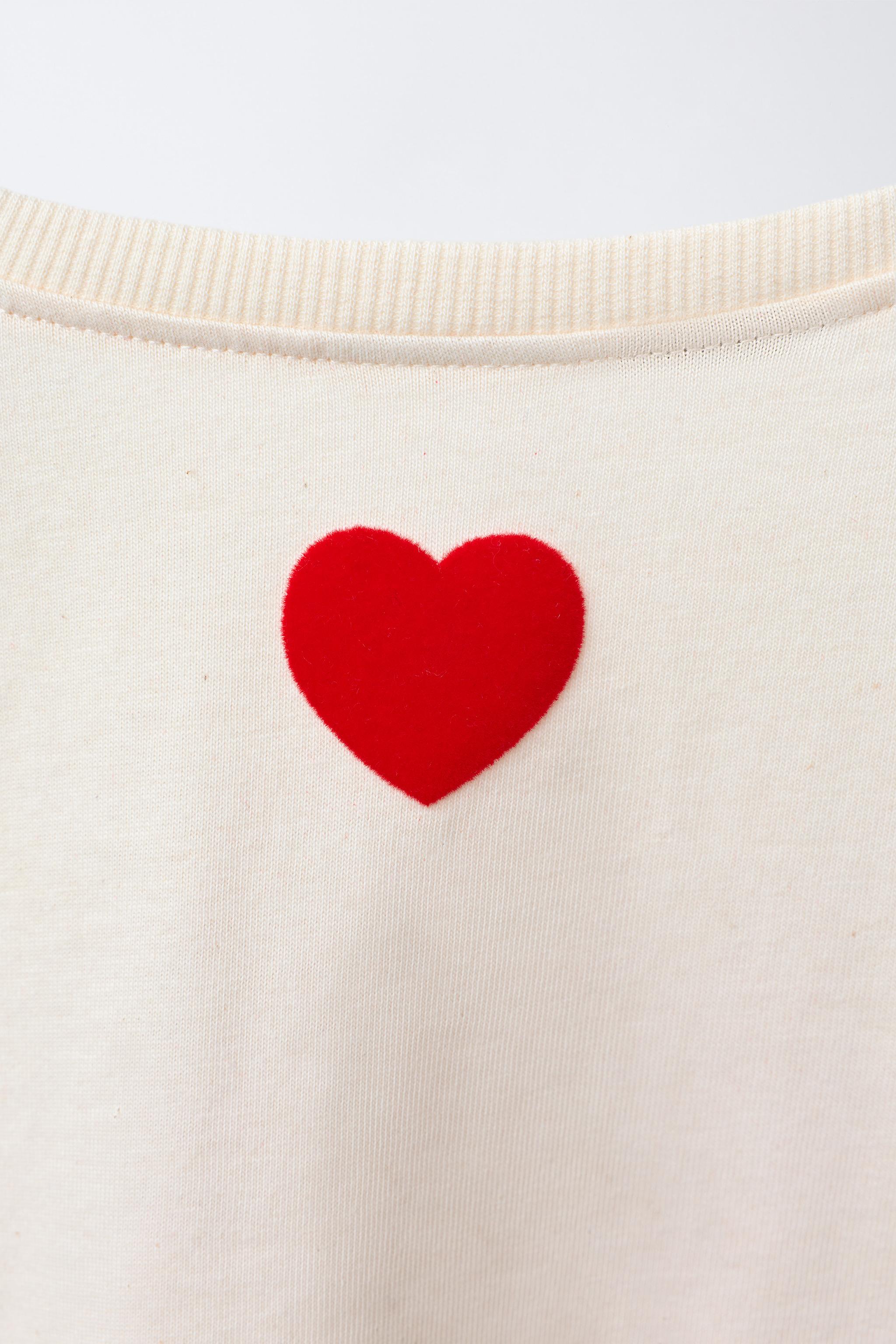 T-SHIRT CŒUR FLOQUÉ MICKEY AND MINNIE MOUSE © DISNEY