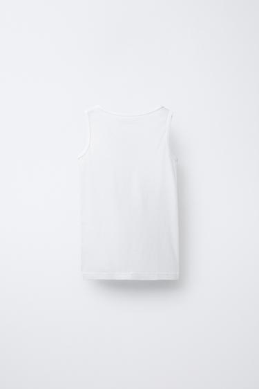 LOT DE DEUX T-SHIRTS SANS MANCHES - Blanc de Zara - Image 2