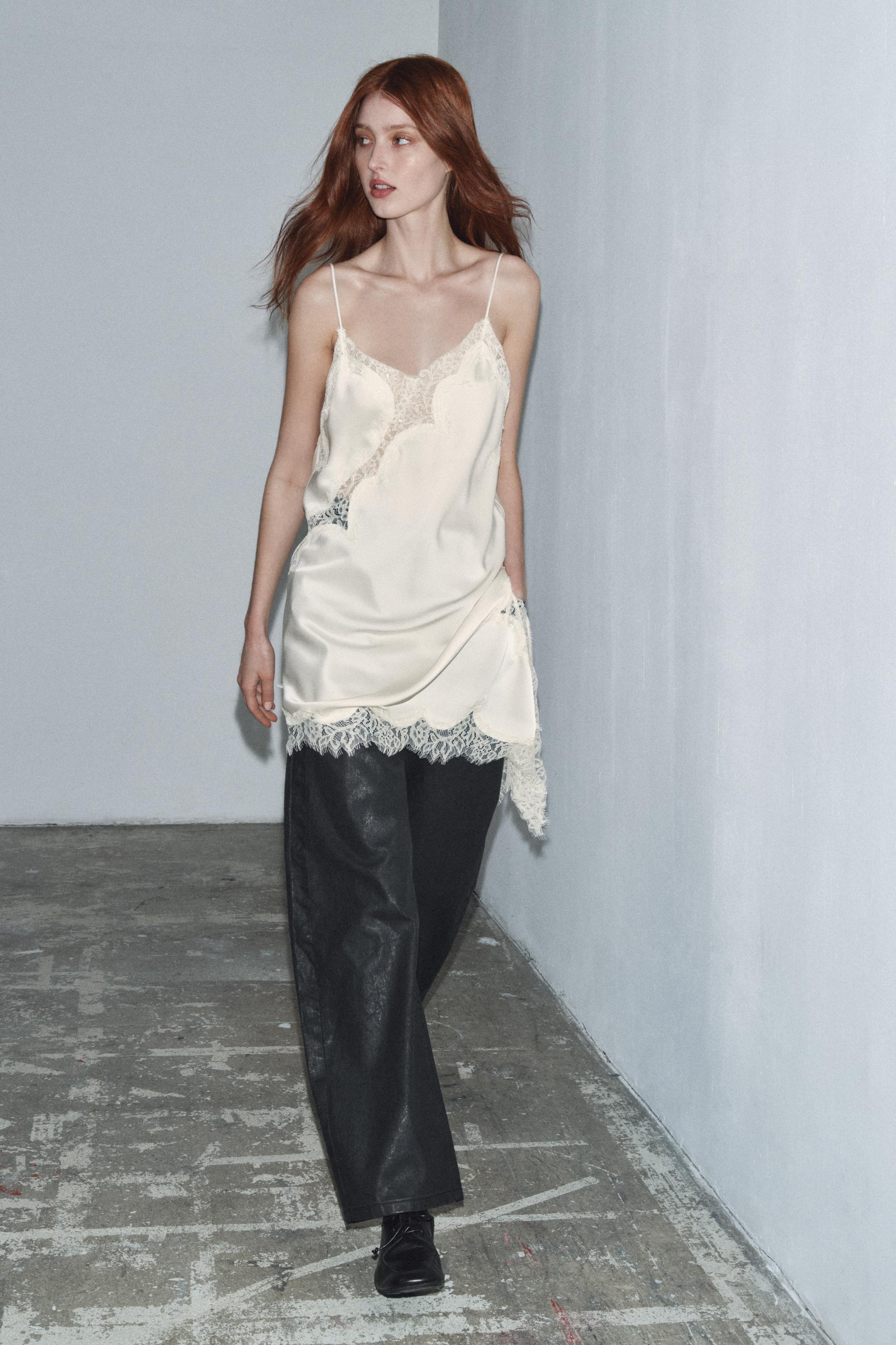 ZW COLLECTION ASYMMETRIC LACE DRESS