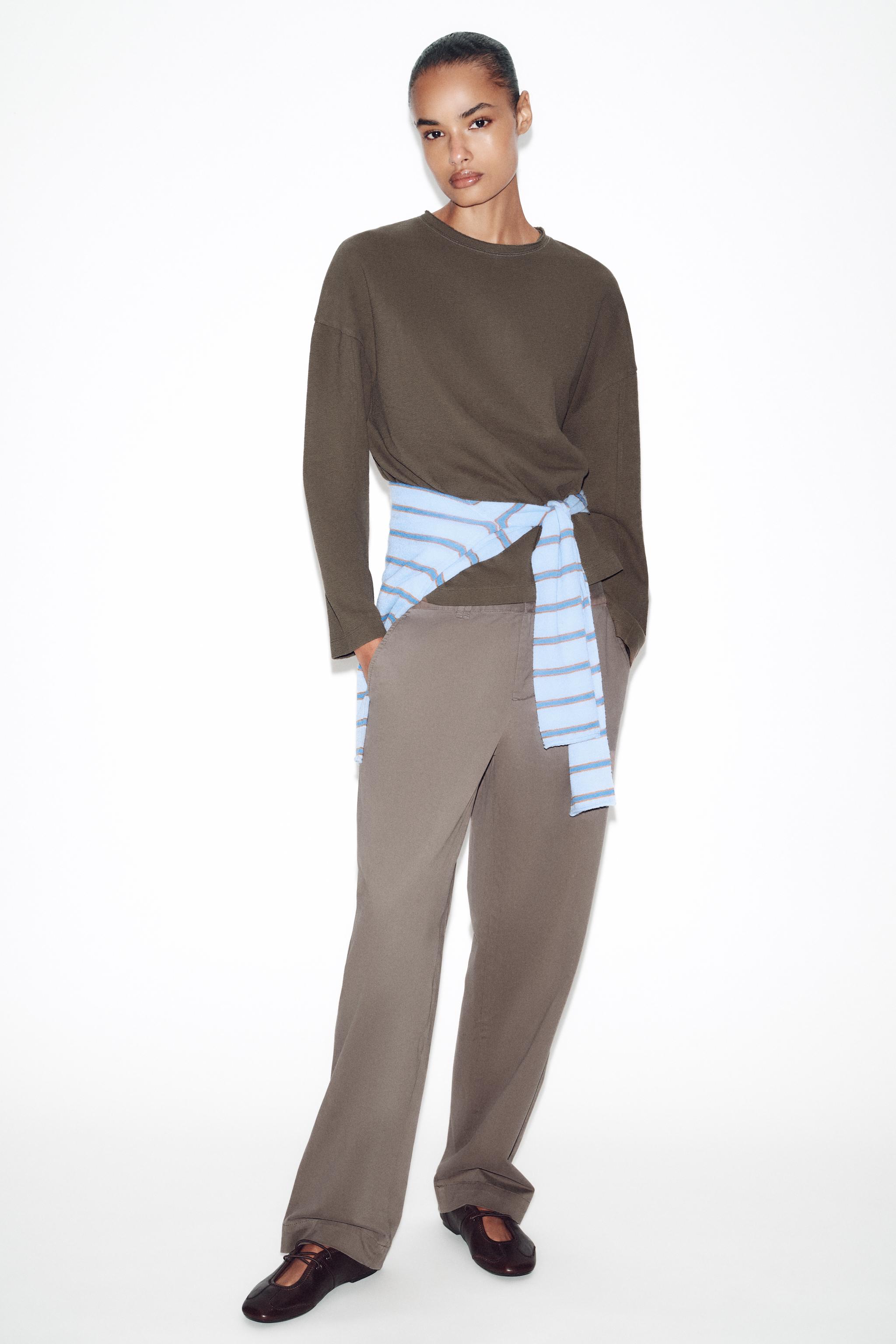 TEXTURED LONG SLEEVE T-SHIRT