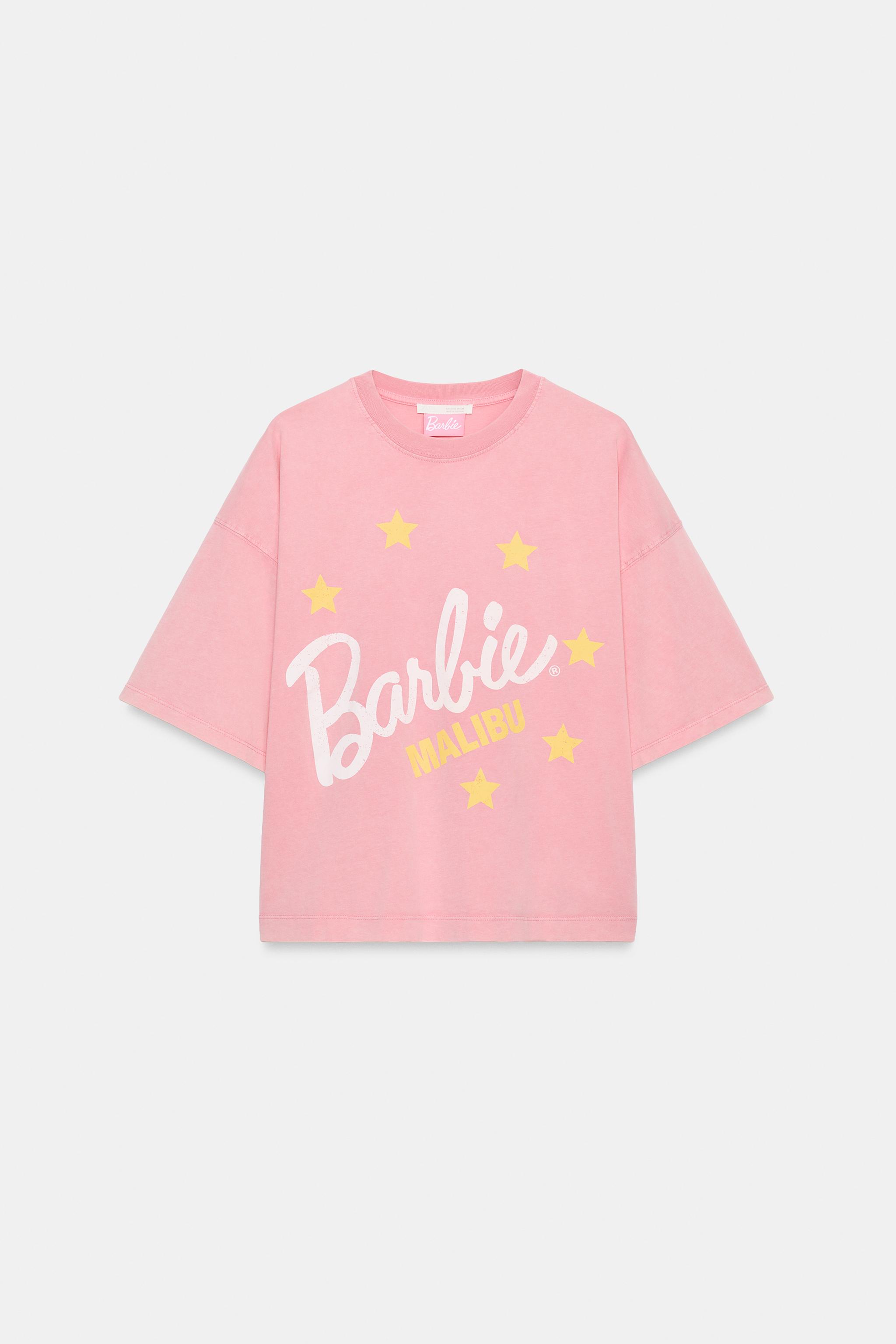 Женские футболки Zara BARBIE® WASHED EFFECT T-SHIRT — фото 5
