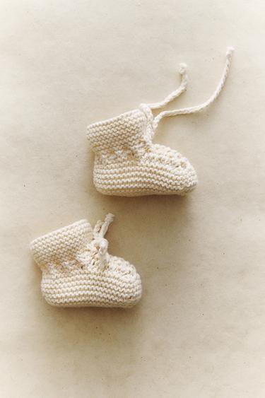 CHUNKY KNIT BOOTS - Light beige de Zara - Image 5