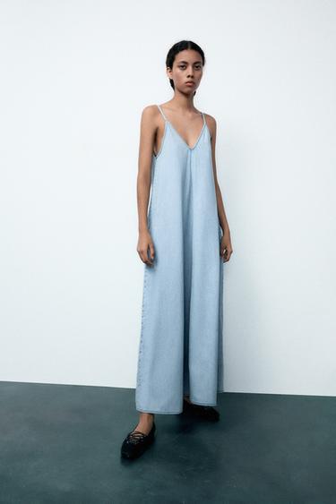 FLOWING MIDI DRESS - Blue by Zara - Image 0