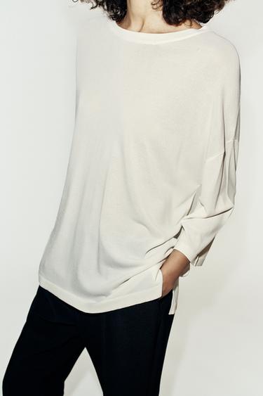 3/4 SLEEVE KNIT TOP - White by Zara