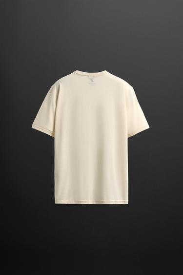 SOFT TEXTURED T-SHIRT - Bone by Zara - Image 1
