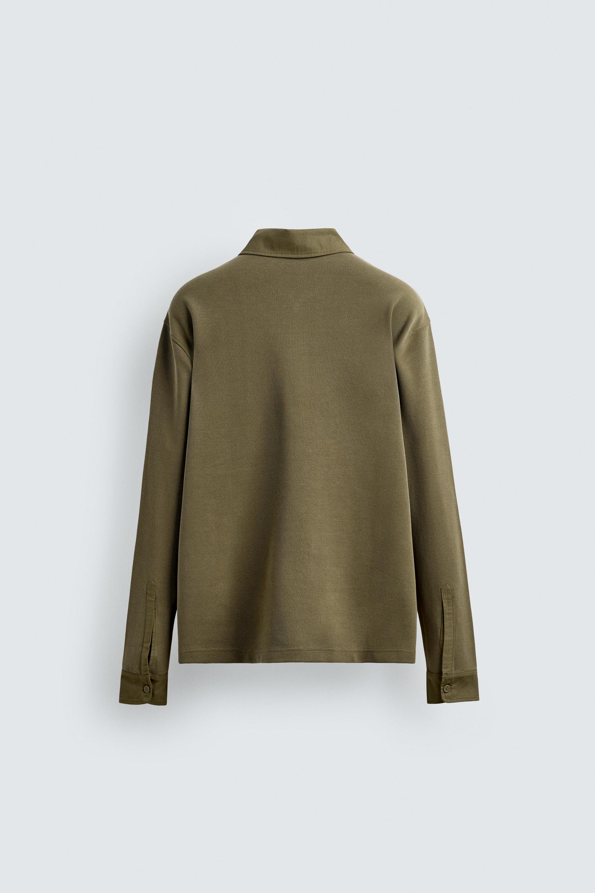 WASHED TEXTURED PIQUÉ POLO SHIRT