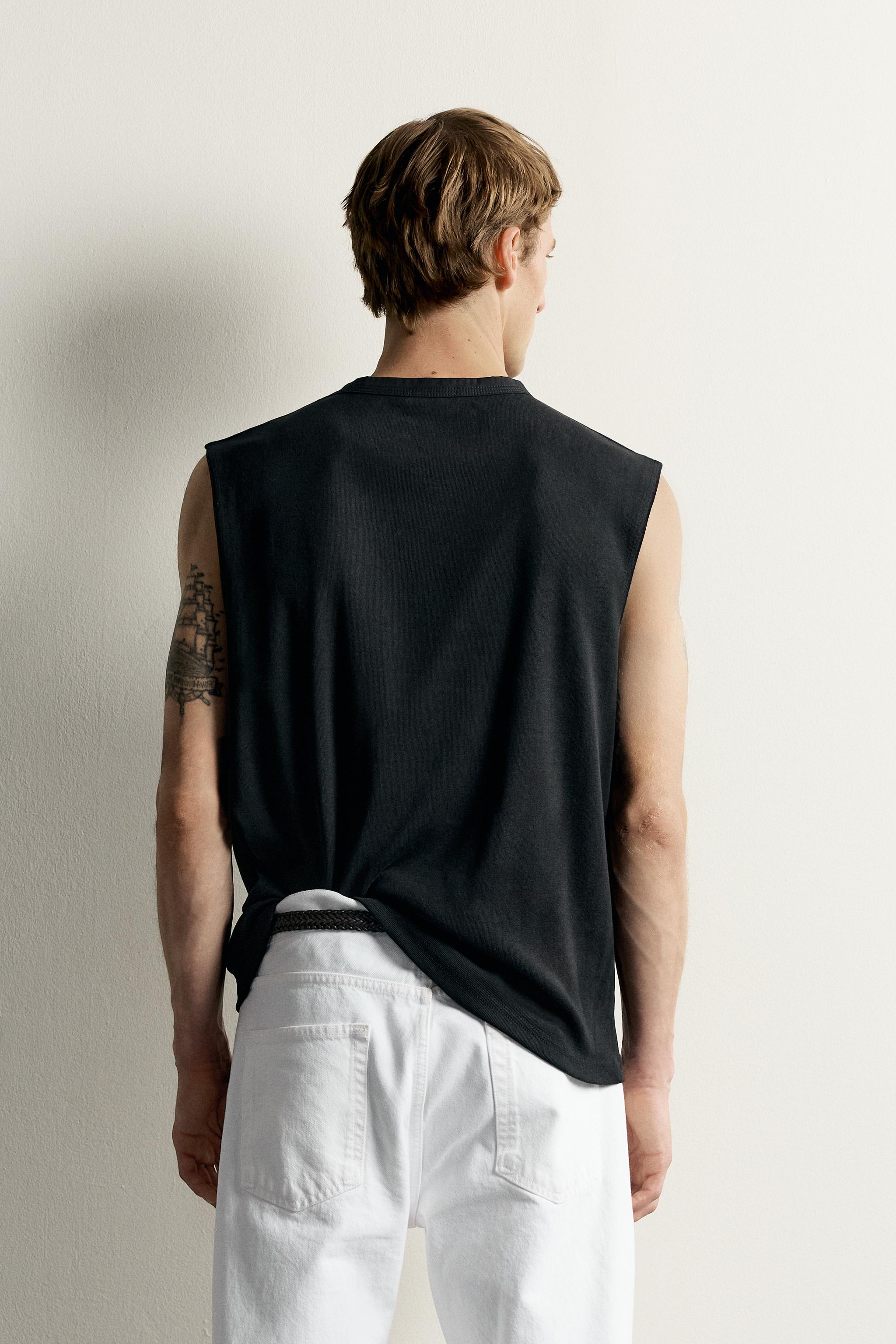 TANK TOP WITH COMBINED NECKLINE