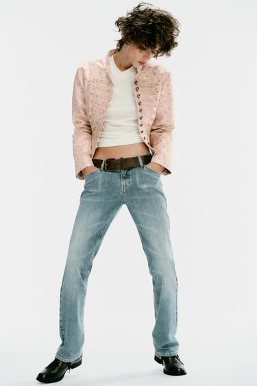 ДЖИНСЫ TRF SLIM С НИЗКОЙ ПОСАДКОЙ — СЕРО-СИНИЙ от Zara — изображение 0