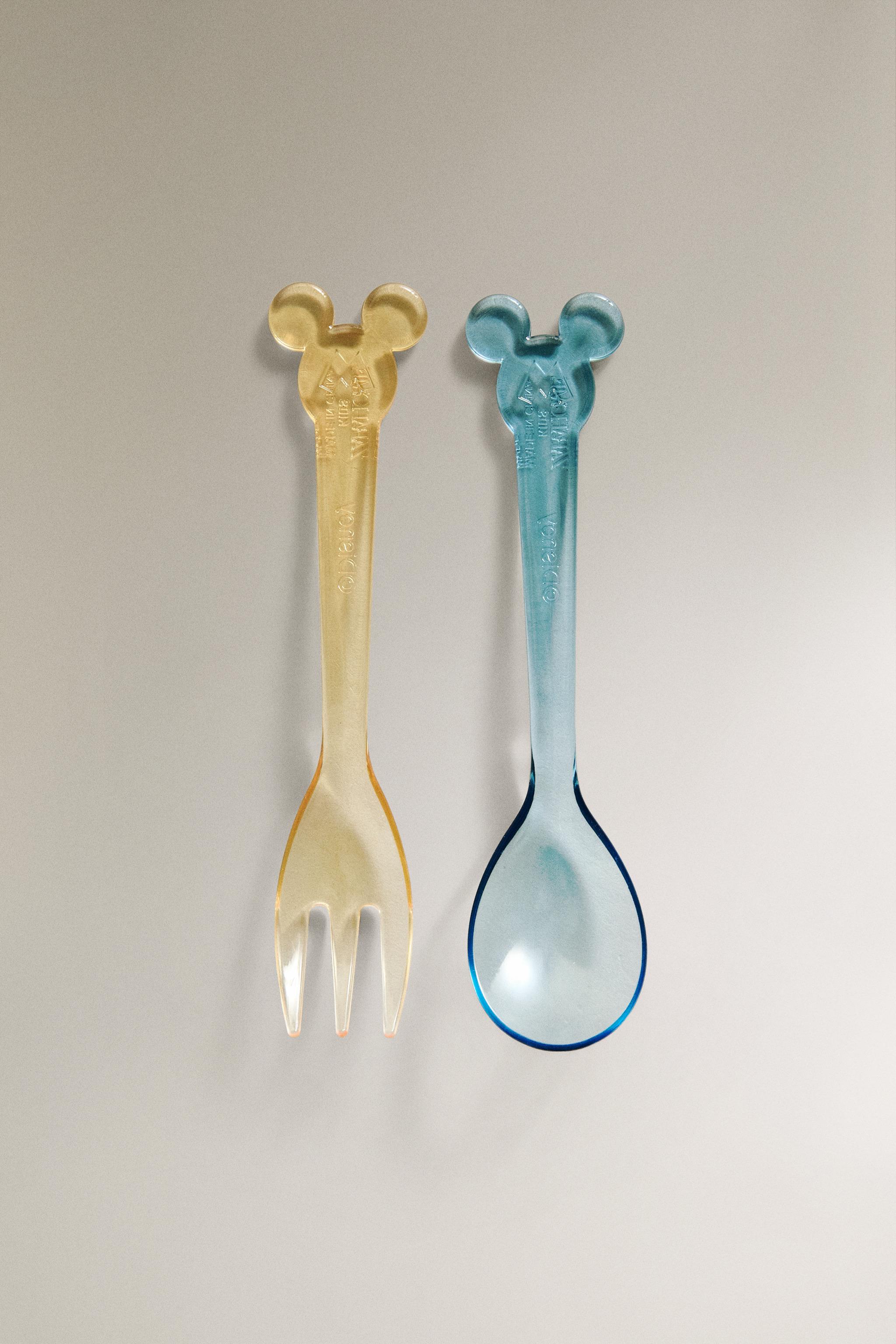 ミッキー＆ミニー ©DISNEY キッズ カトラリーセット - マルチカラー