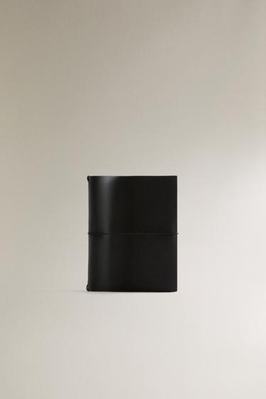 LEATHER BOOK COVER - Black by Zara