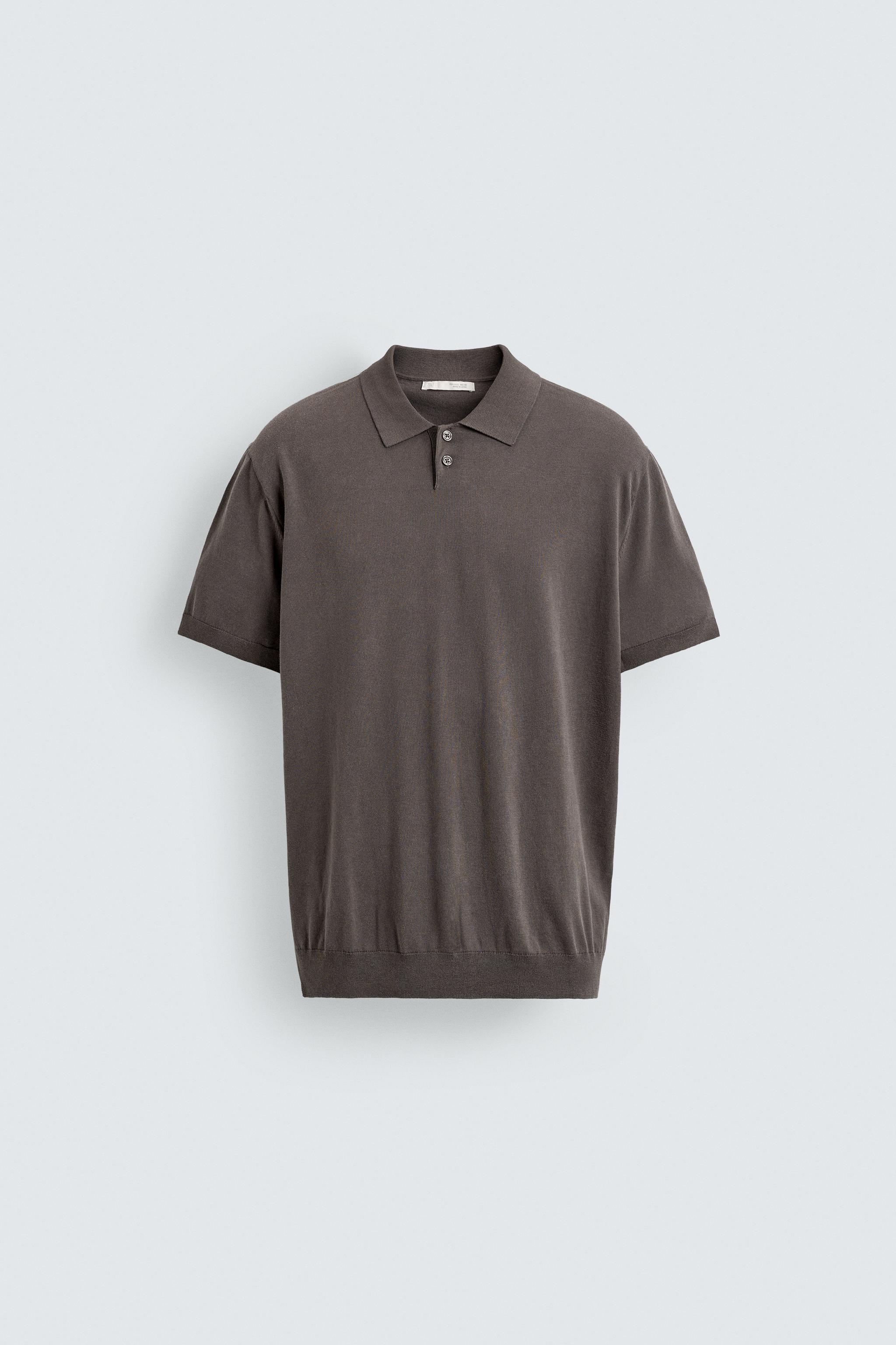 WASHED TEXTURED KNIT POLO - Blue / Indigo | ZARA United States