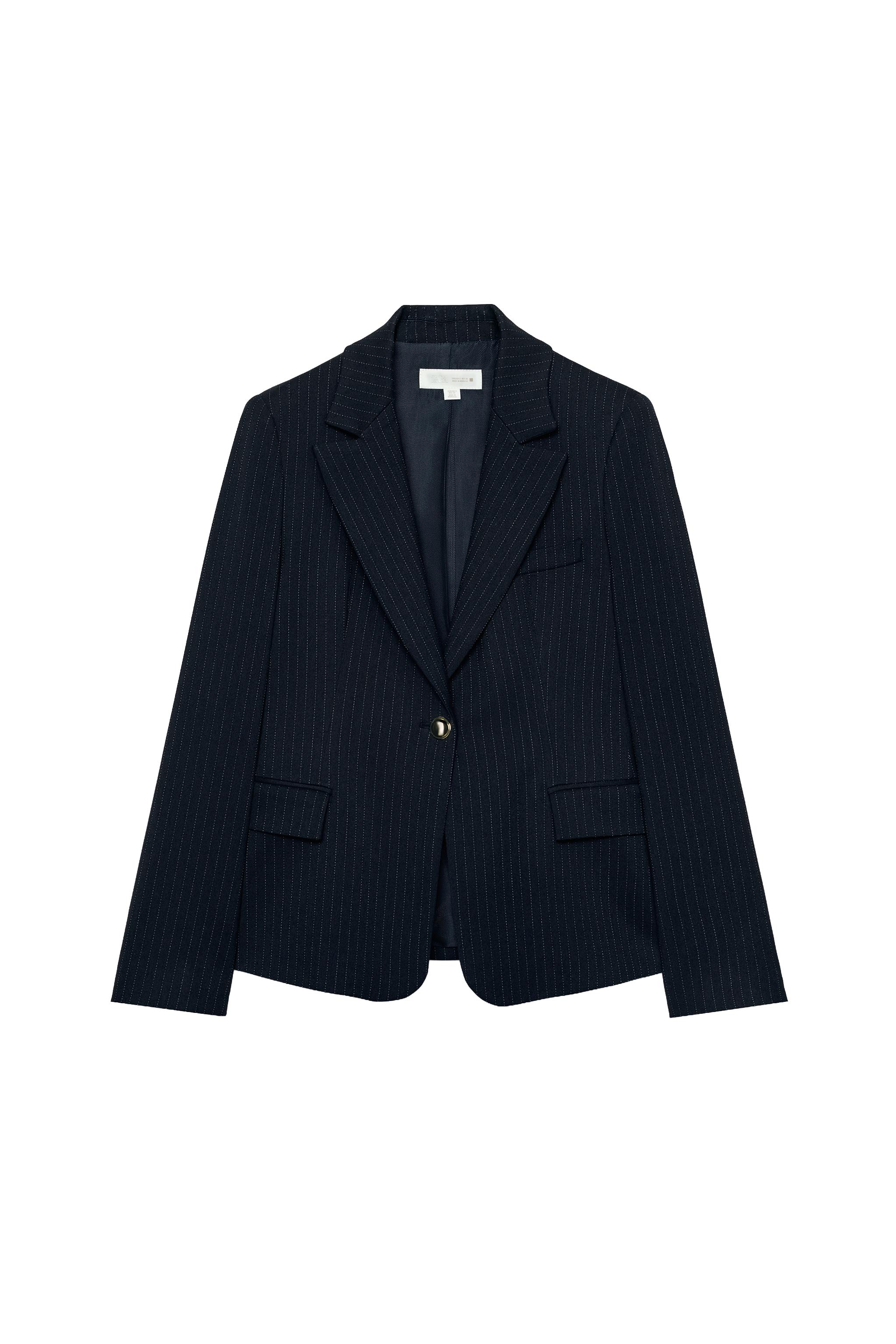 ピンストライプ ブレザー - ネイビーブルー | ZARA Japan / 日本