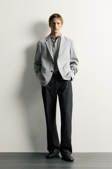 BLAZER TÉCNICO REGULAR FIT NON IRON - Gris de Zara