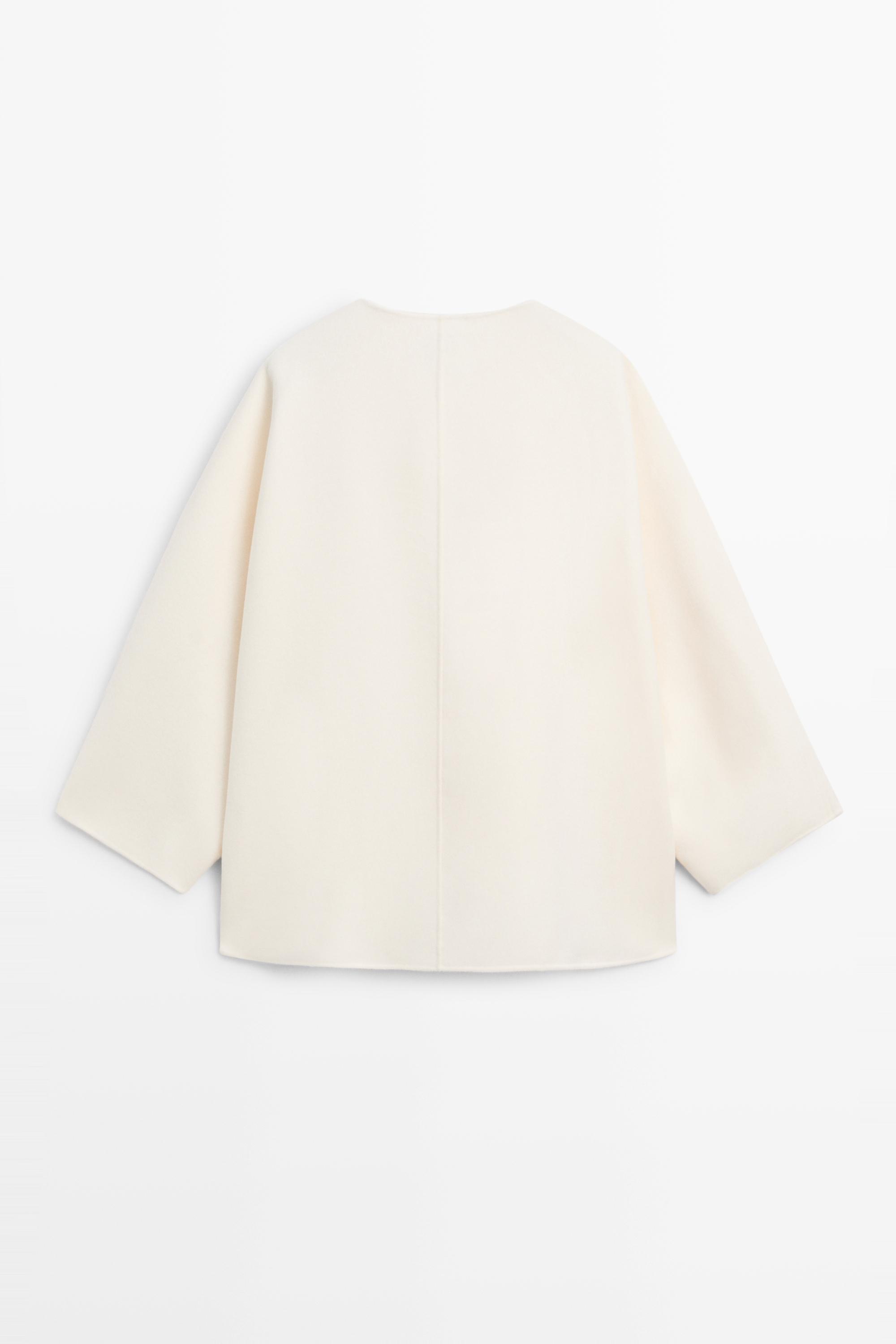 Wool blend voluminous cape coat