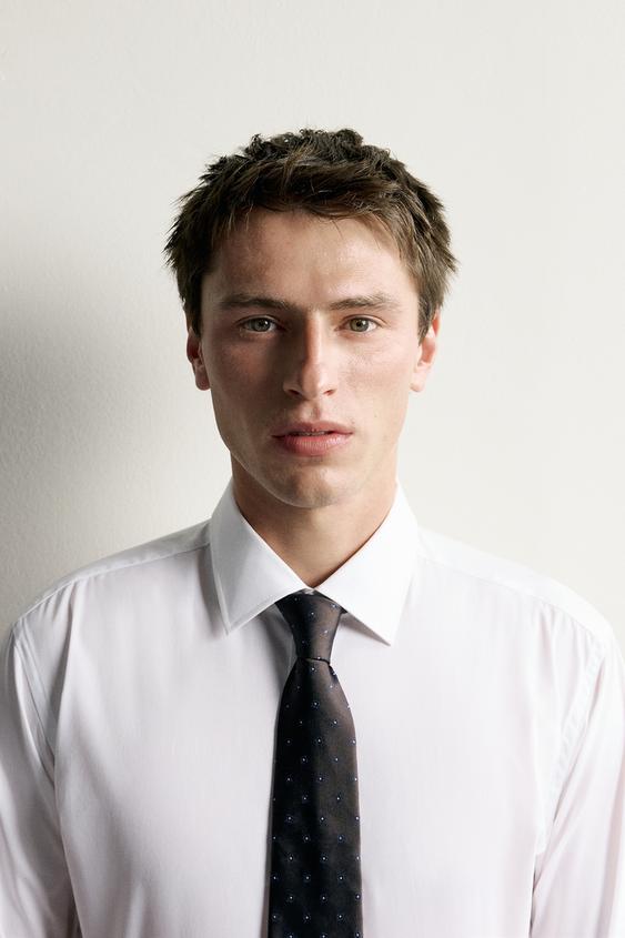100% SILK TIE - Brown by Zara - Image 0