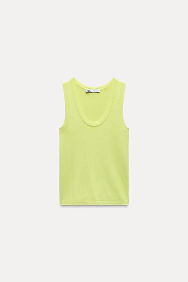 TOP BÁSICO PUNTO LISO - Lima de Zara