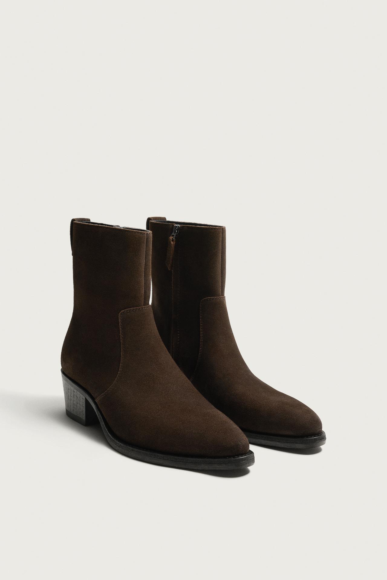 LEATHER BOOTS — Brown