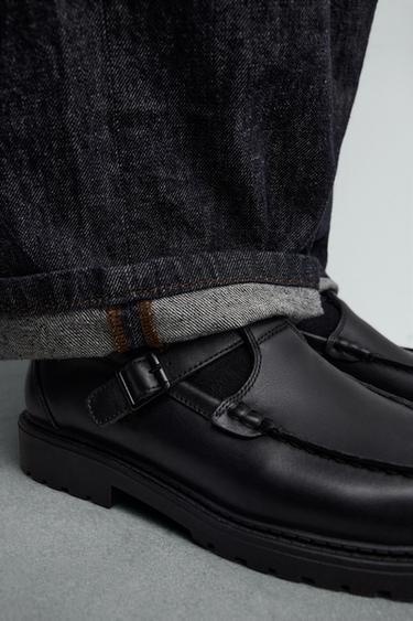 LEATHER BUCKLE SHOES - Black by Zara - Image 3