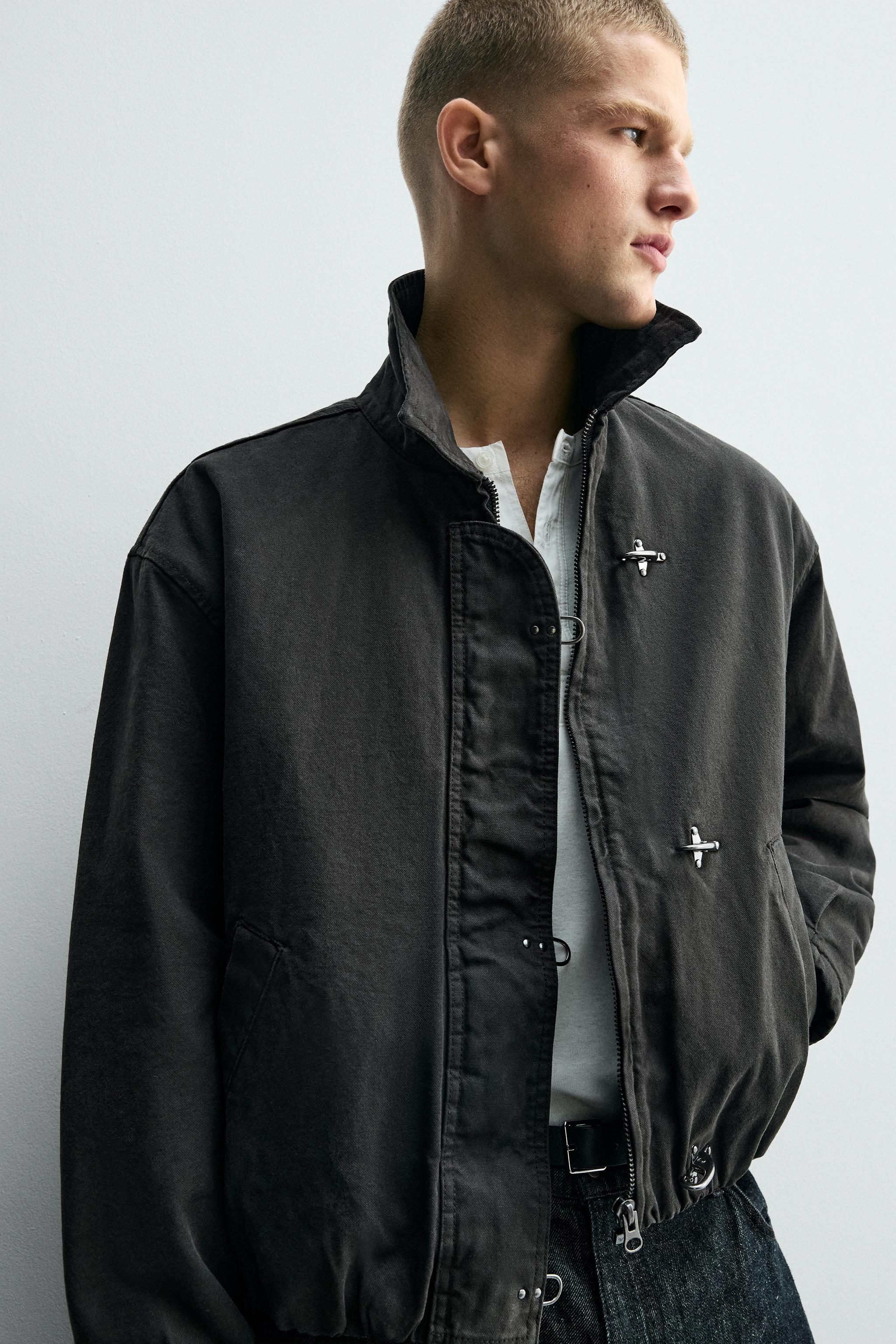 Zara FIREMAN CLASP CROPPED FIT JACKET - thumbnail 6 of 8