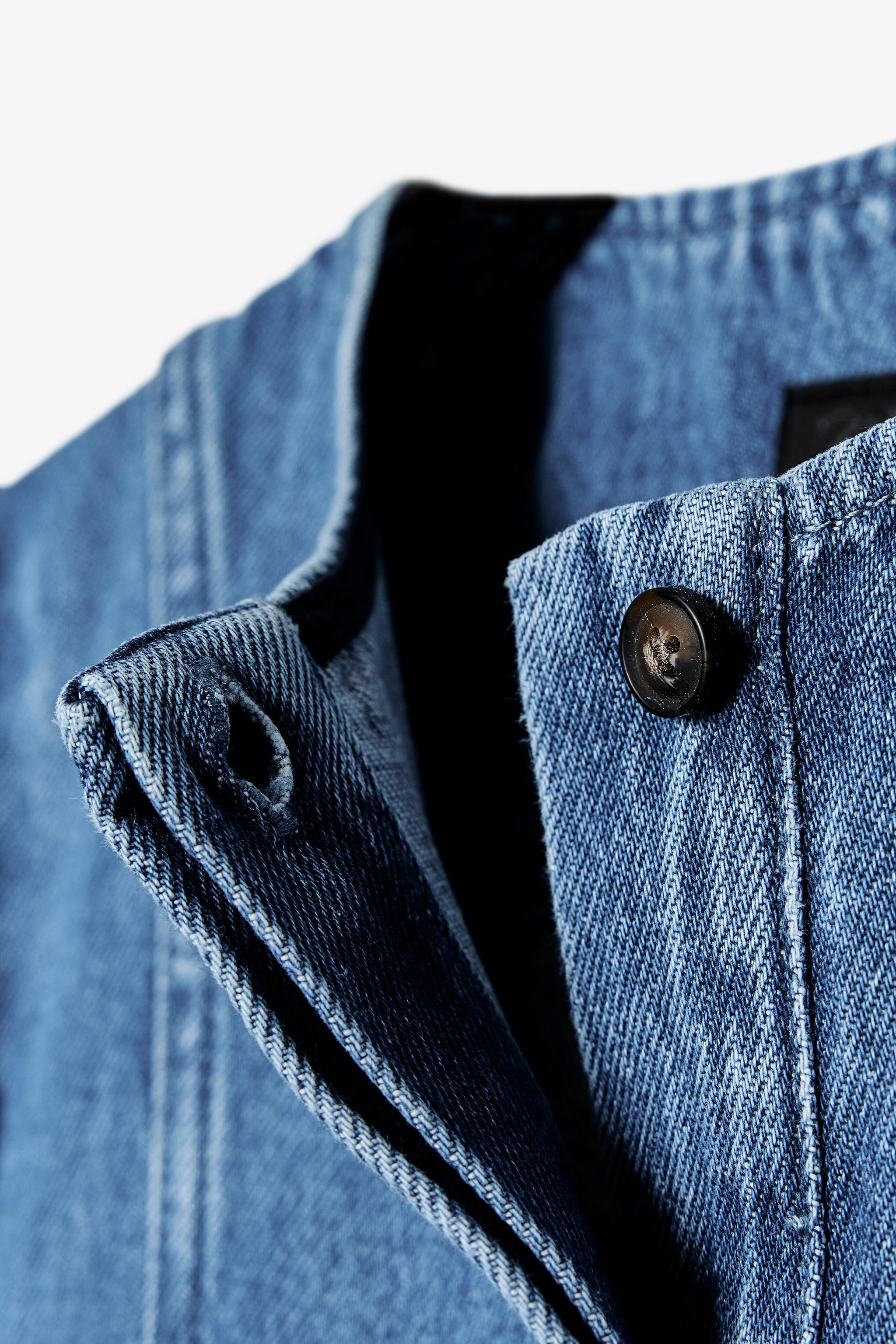 ZW COLLECTION デニムミディ丈ワンピース - ブルー | ZARA Japan