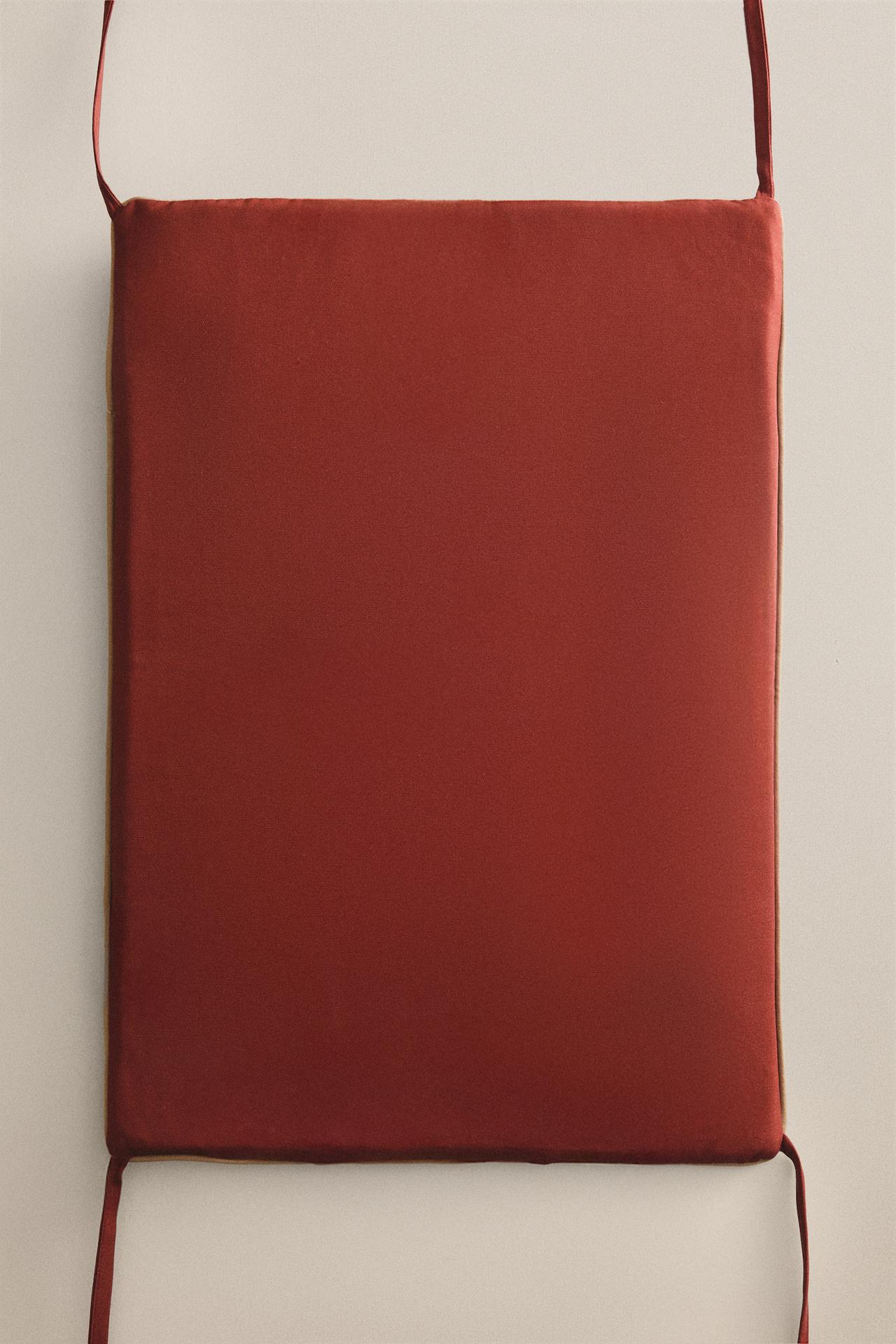 CONTRAST BENCH BACK CUSHION — Reddish
