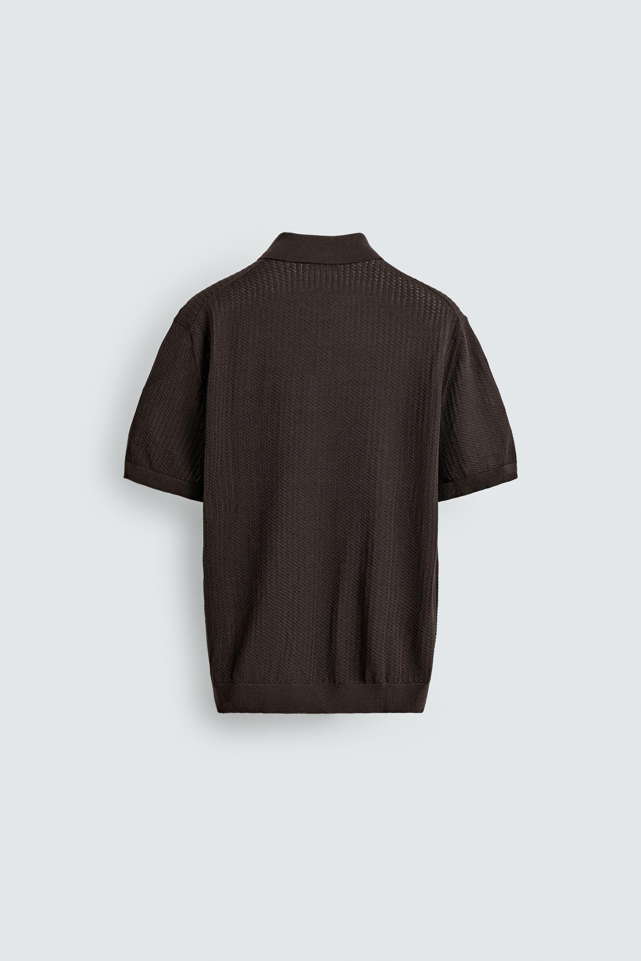 POLO REGULAR FIT EN MAILLE STRUCTURÉE