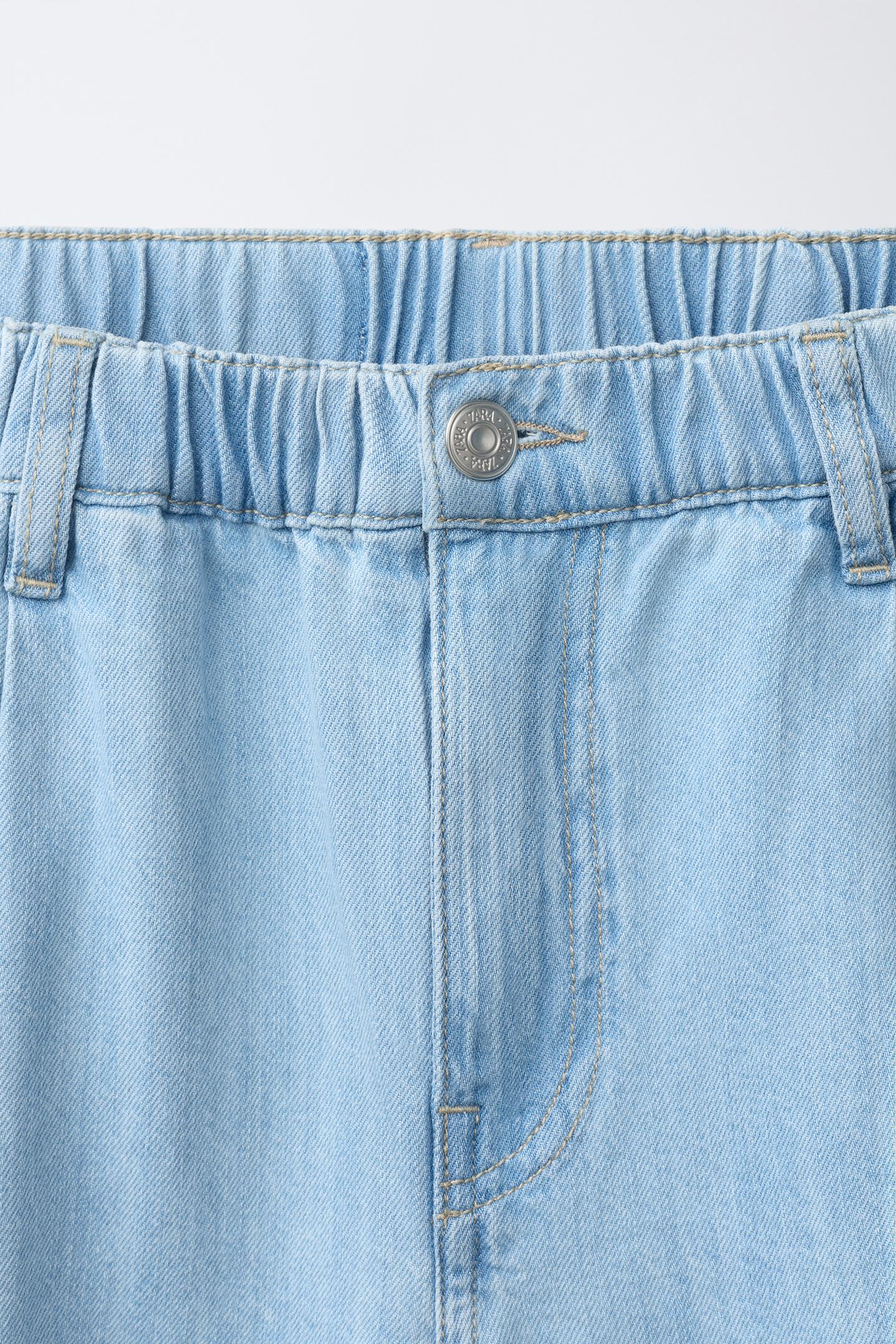 Детские шорты Zara Long Denim Shorts, цвет: Синий — фото 4