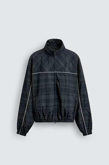 CONTRAST CHECK TECHNICAL JACKET - Blue by Zara - Image 6
