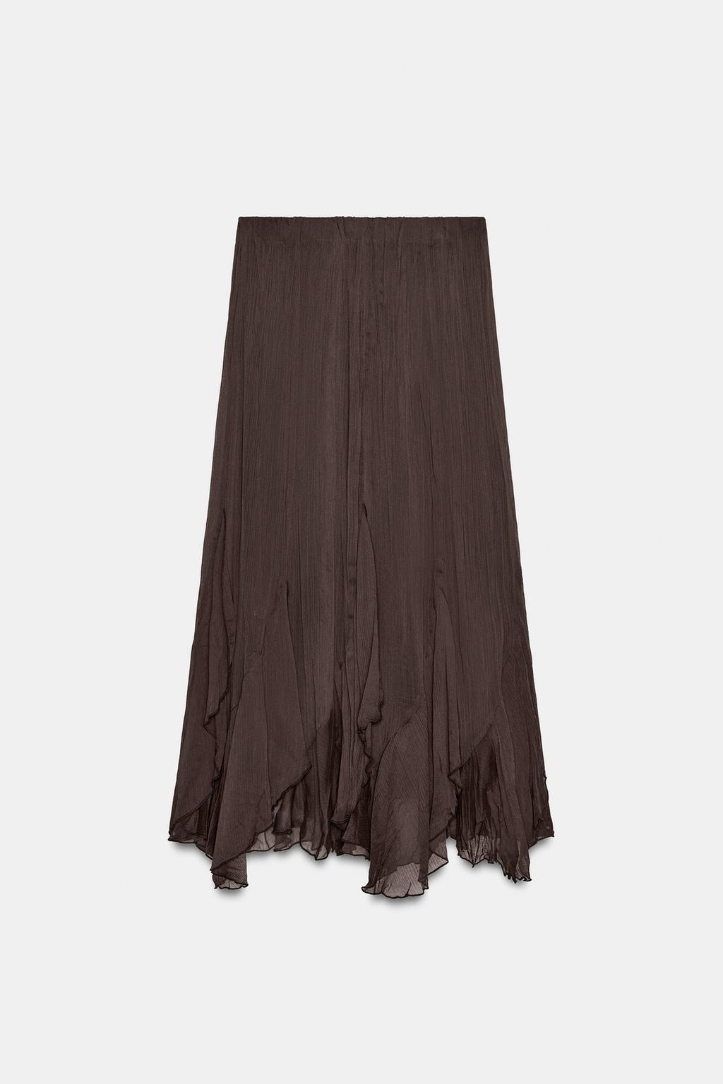 RUFFLED LACE MIDI SKIRT - image 2