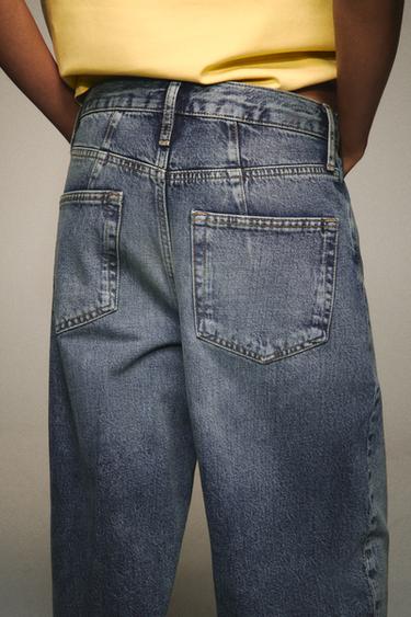 JJEANS ZW COLLECTION TAPERED TIRO MEDIO - Azul de Zara