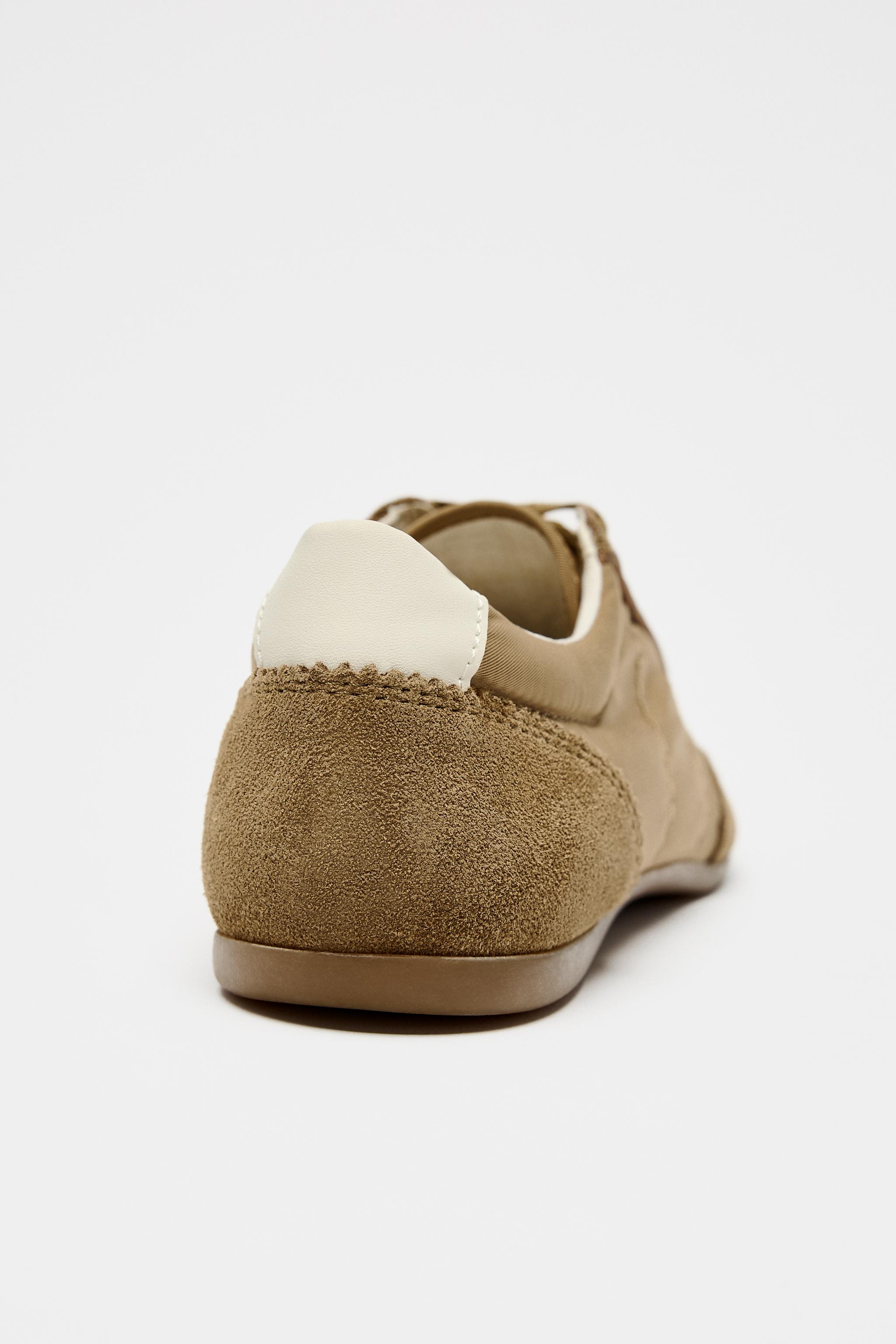 スペイン発送 ZARA ソフトスニーカー ブラウン 上品カジュアル SOFT スニーカー - ブラウン | ZARA Japan / 日本