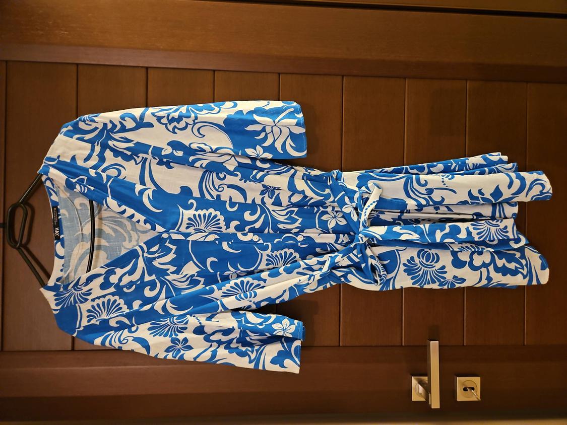 PRINTED LINEN BLEND SHIRT DRESS - Image 4