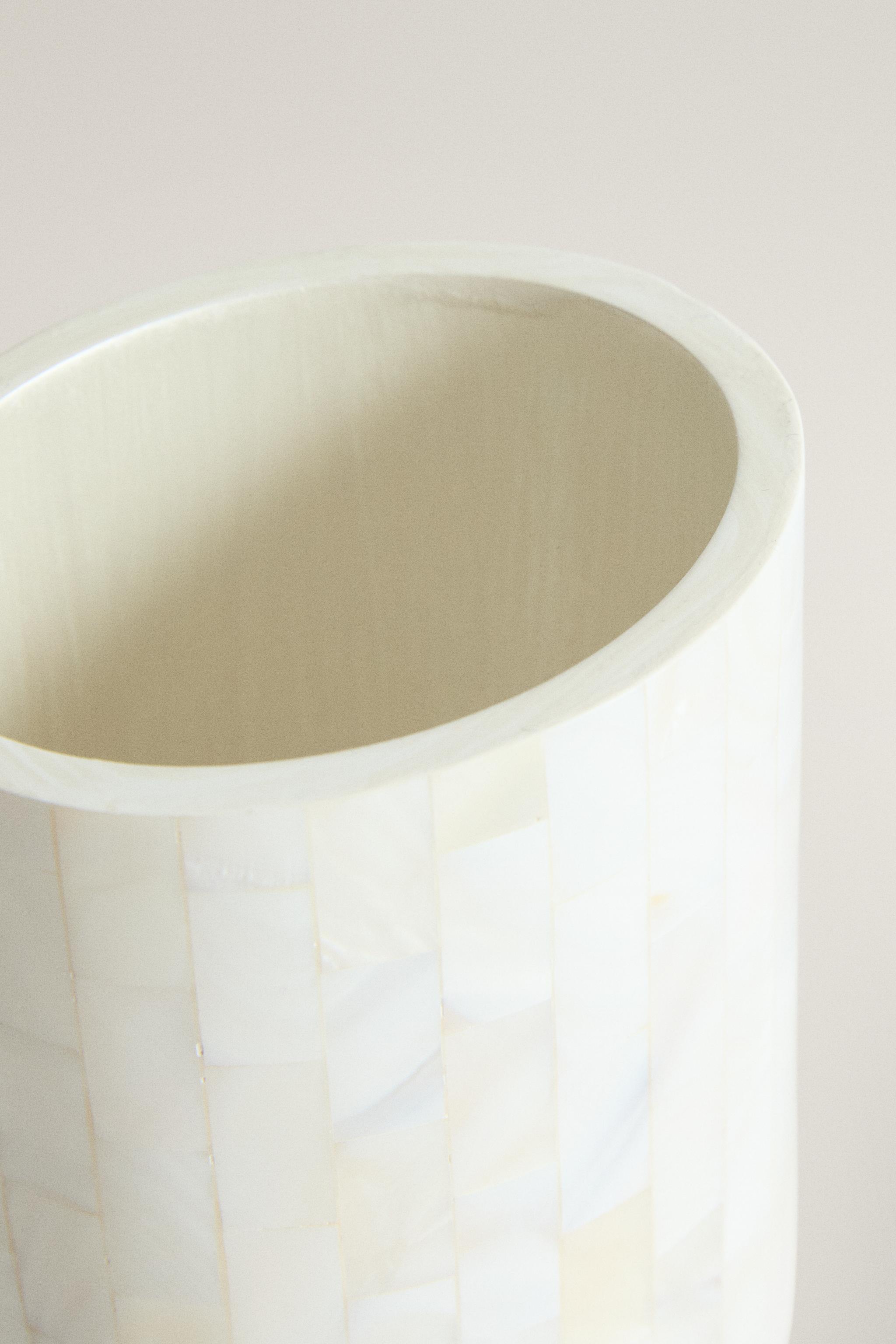 MOTHER-OF-PEARL TOOTHBRUSH HOLDER