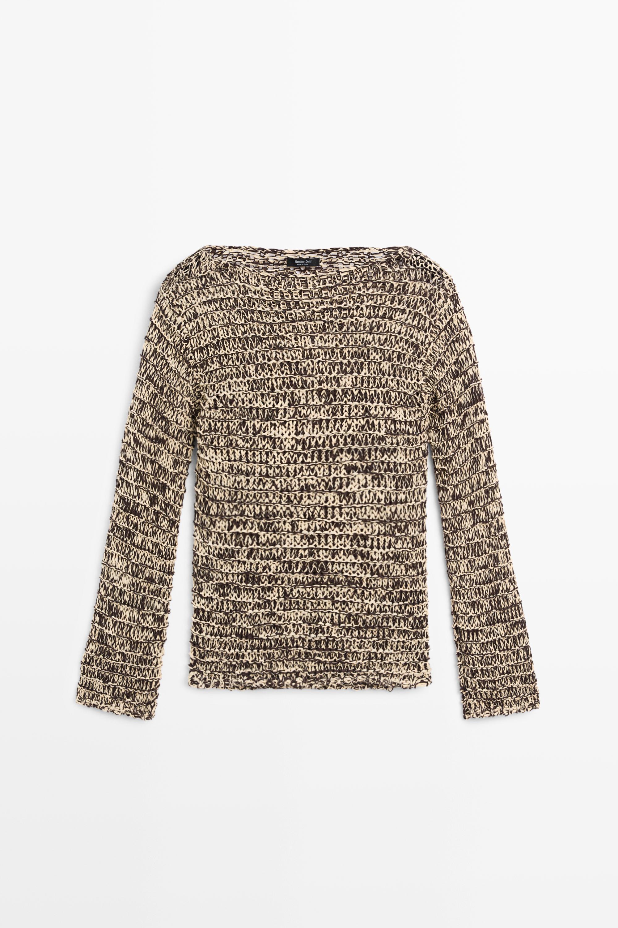 Pull en maille chinée total look