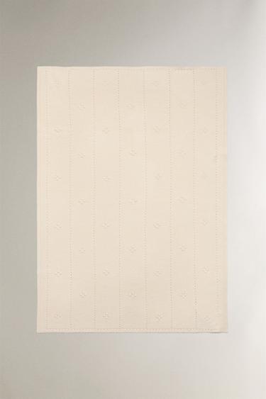 OPENWORK COTTON BABY BLANKET - Ecru by Zara - Image 0