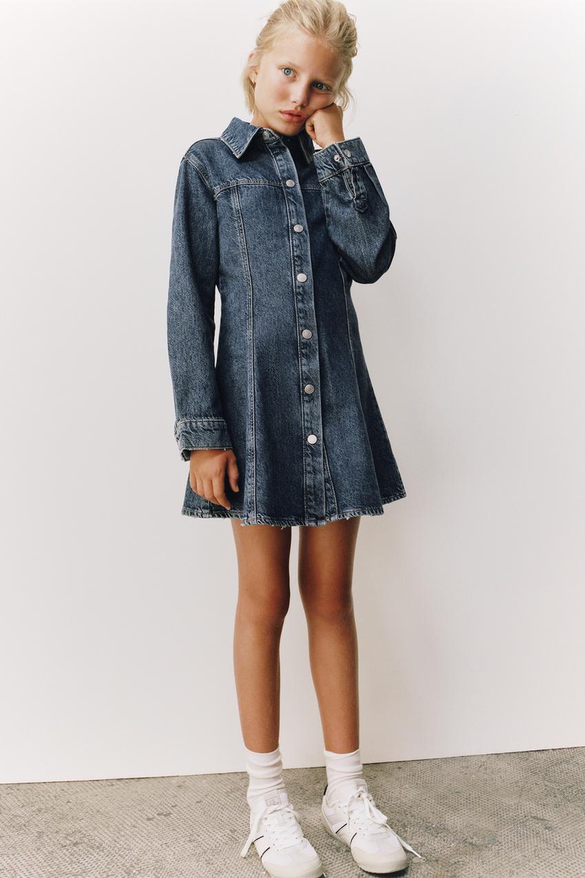 CUTOUT DENIM DRESS
