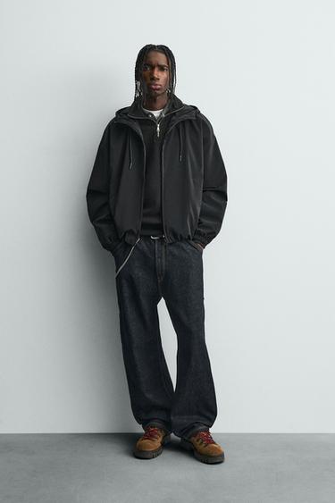 HOODED TECHNICAL JACKET - Black by Zara