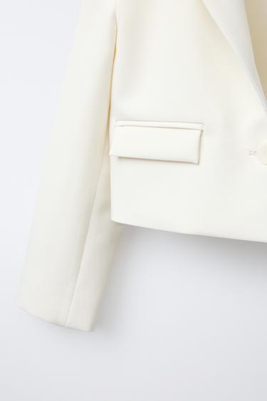 BLAZER CROPPED - Écru de Zara - Image 3