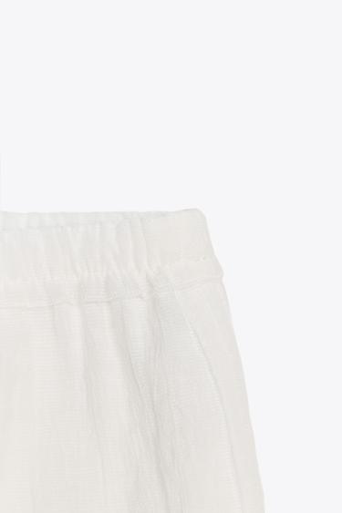SEMI-SHEER MIDI SKIRT ZW COLLECTION - Oyster-white by Zara - Image 7