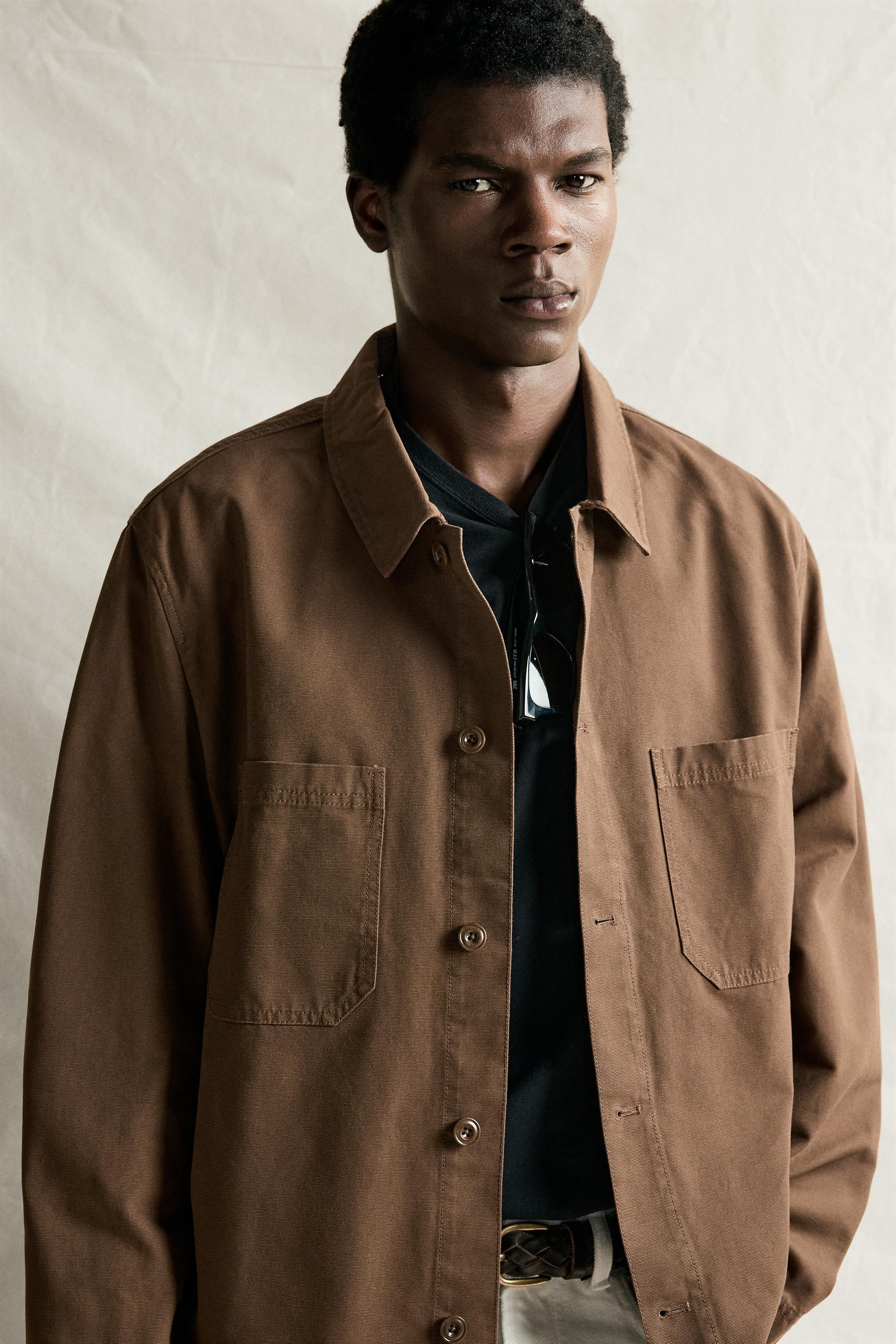 REGULAR FIT CANVAS OVERSHIRT