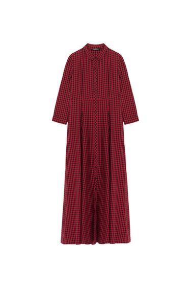 CHECK SHIRT DRESS