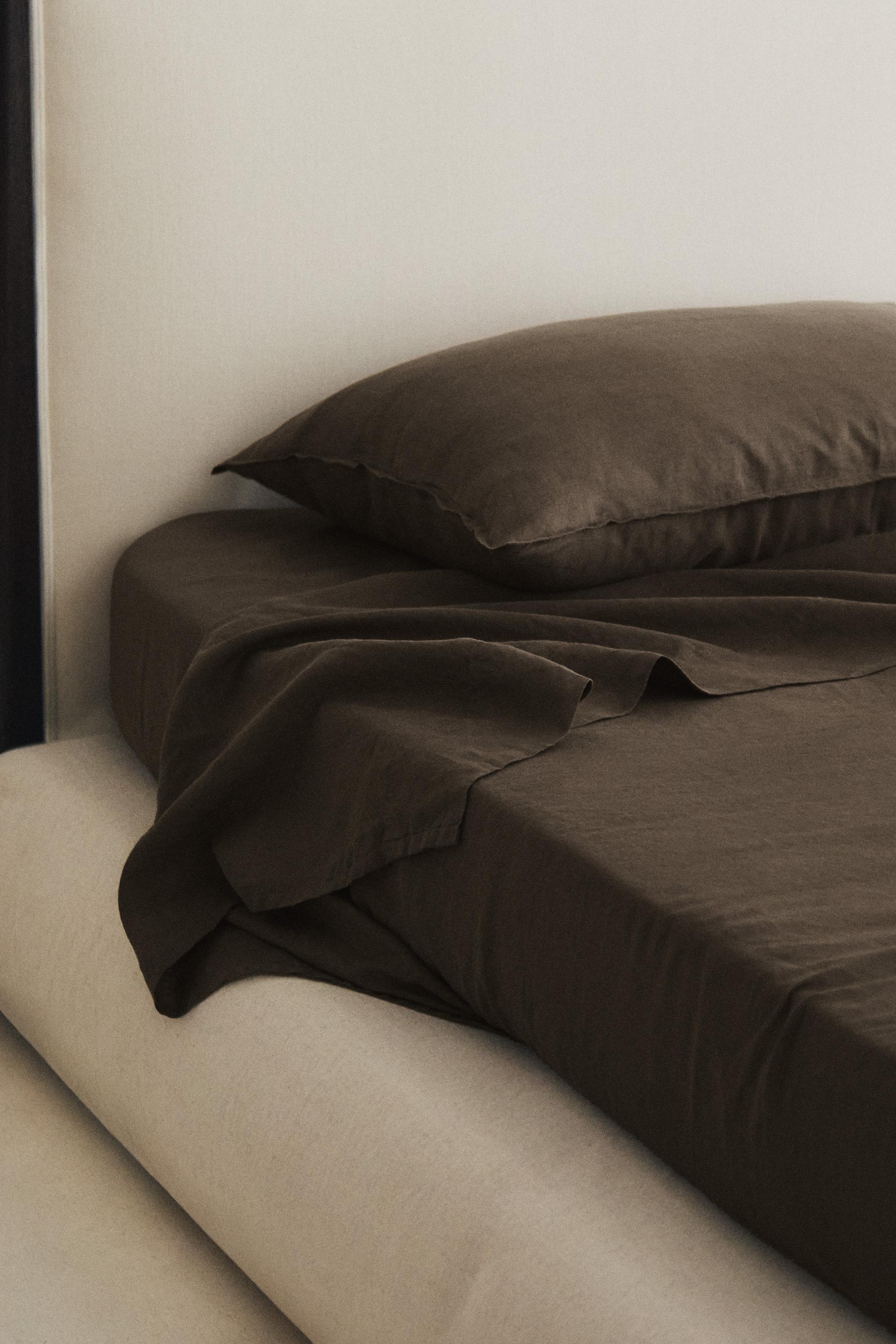 WASHED LINEN FLAT SHEET (140 GXM²)