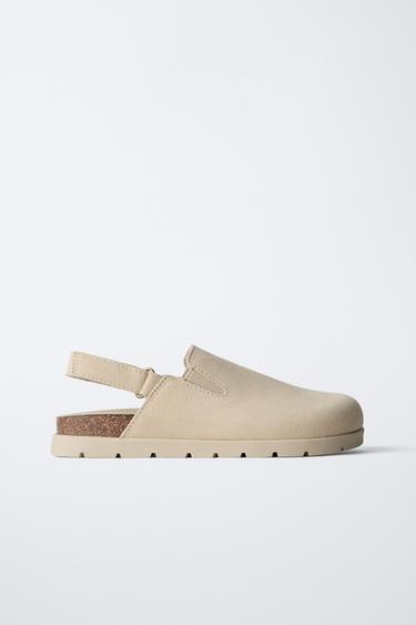 Zara LEATHER CLOGS - Off White