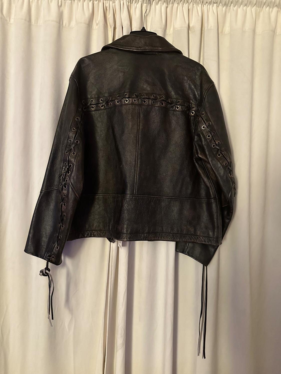 VINTAGE EFFECT LEATHER JACKET - Image 2
