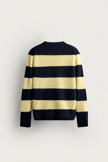 100% WOOL STRIPED SWEATER — striped 2