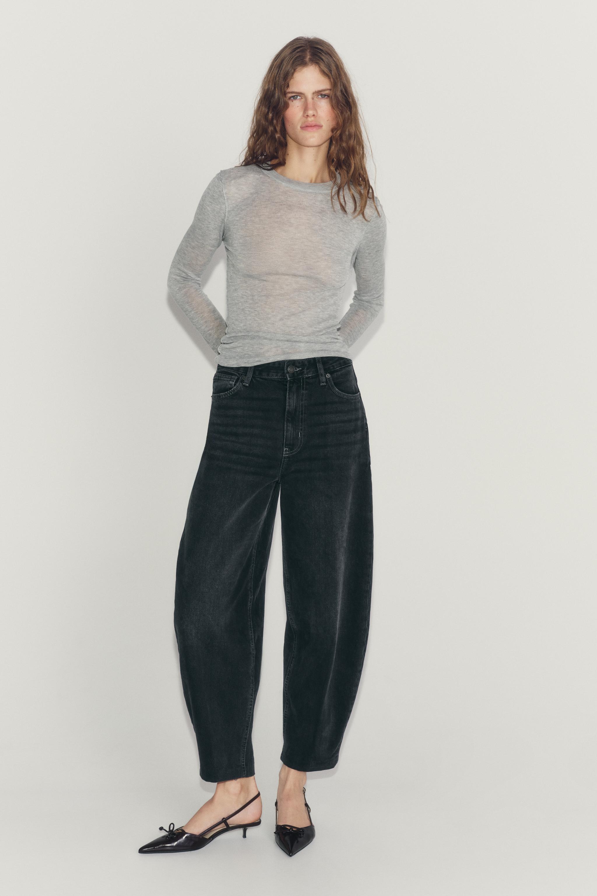 ZW COLLECTION HIGH-RISE TAPERED JEANS — Anthracite grey
