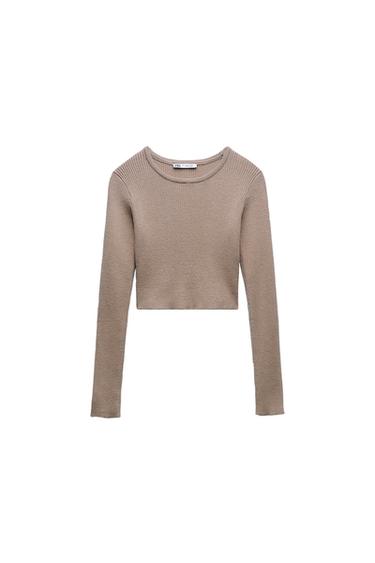 SOFT TOUCH CROP RIB SWEATER