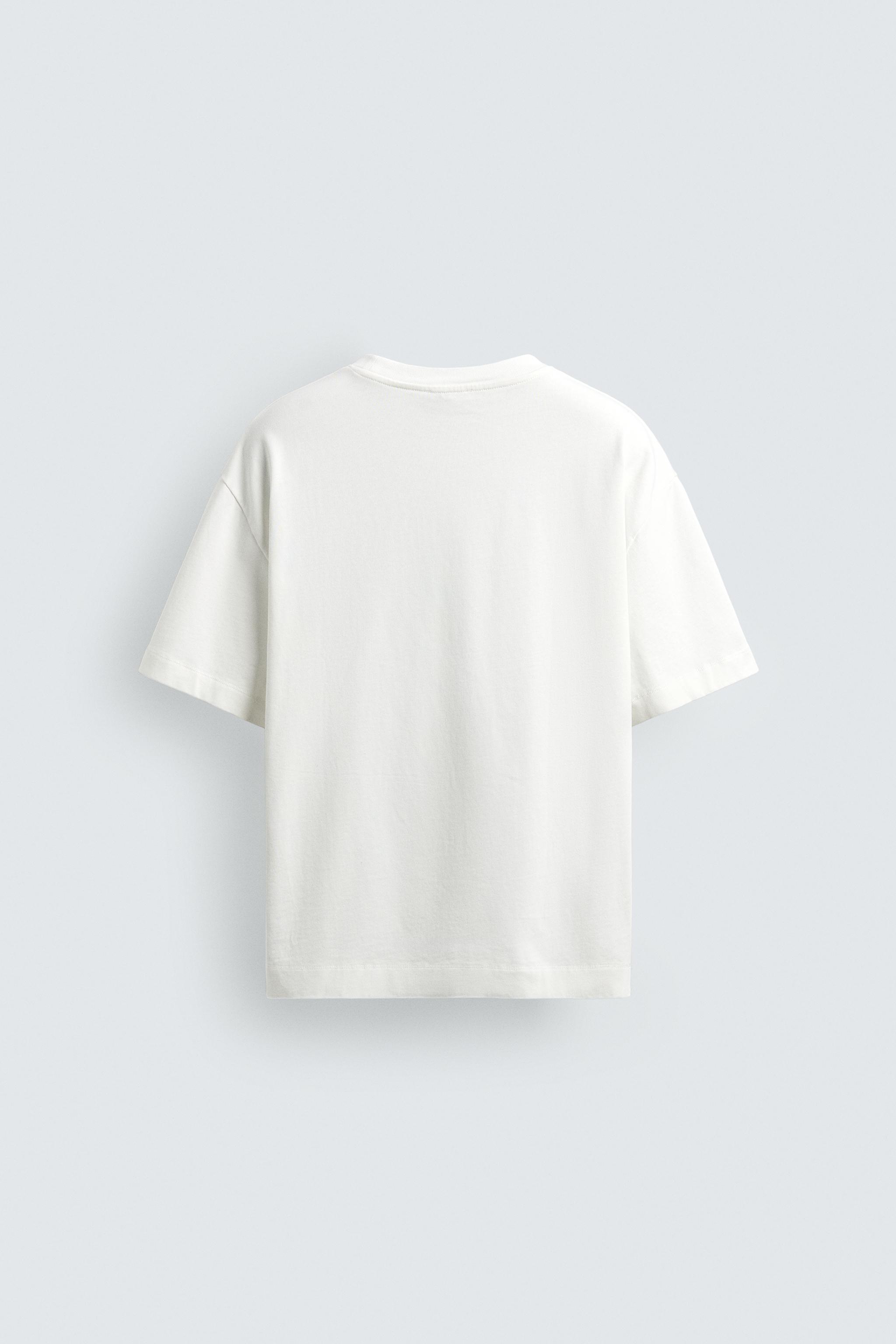 EMBROIDERED & PRINTED TEXT T-SHIRT